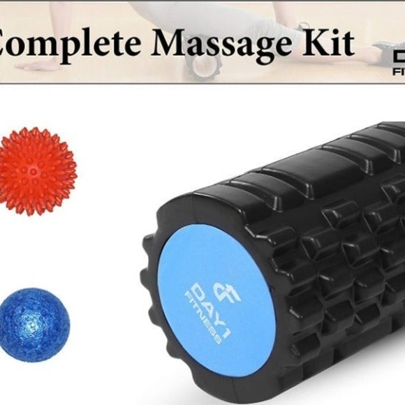 Day 1 Fitness 13" Black Massage Roller - Picture 5 of 5